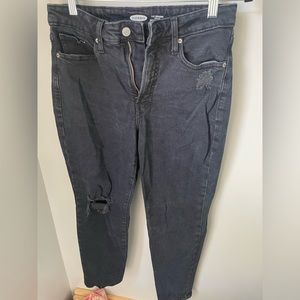Old Navy OG straight high rise jeans - dark blue, size 4
